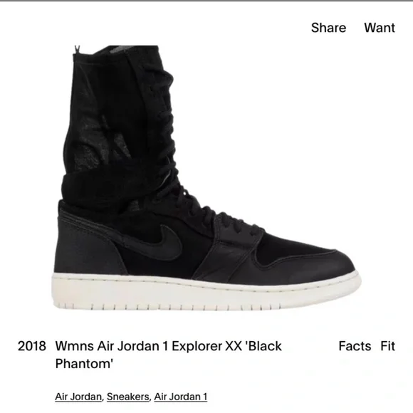 NIKE Wmnn's Air Jordan Explorer XXBRAND NEW Size Black